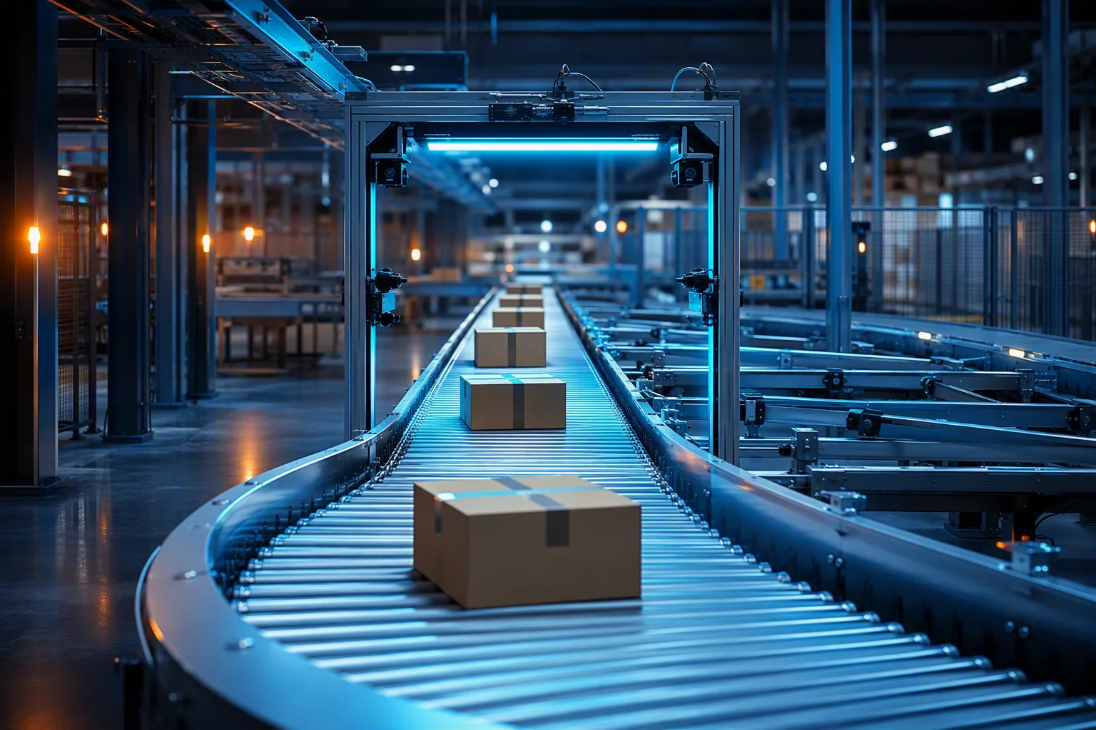 Automated sorter conveyor system with inspection tunnel